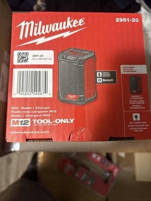 Milwaukee M12 2951-20 Bluetooth Jobsite Radio Black for sale