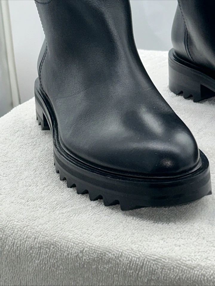 Tamara Mellon Easy Rider Black Leather Boots New! - Image 2 of 4