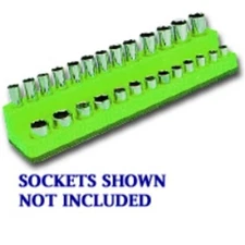 Mechanics Time Saver Neon Green 26-Hole Socket Organizer (725)