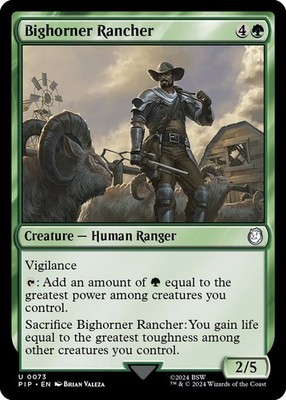 Bighorner Rancher - Foil NM MTG Universes Beyond: Fallout