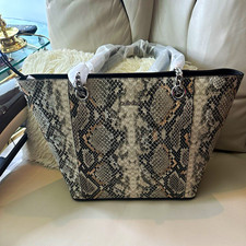 Calvin Klein Gray Black Snake Animal Print To...