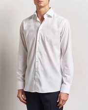 Mens Eton White Cotton Slim Shirt Size 40 15 3/4