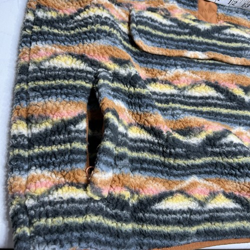 Billabong Small A/Div Switchback Sherpa Pullover Aztec 1/4 Snap Mock Neck Pouch - Picture 18 of 20
