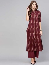 Indian Women's Party Wear Kurti Palazzo Set Designer Pakistani Ethnic Kurta Set