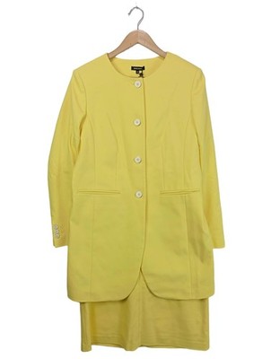 MORE & MORE Strick Twin Set Damen Twin Set Gr. DE 40 blassgelb Casual-Look
