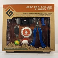 SALE!  New Open Box Gear Up 67 Piece Pro Angler Fishing Gear Set All You Need