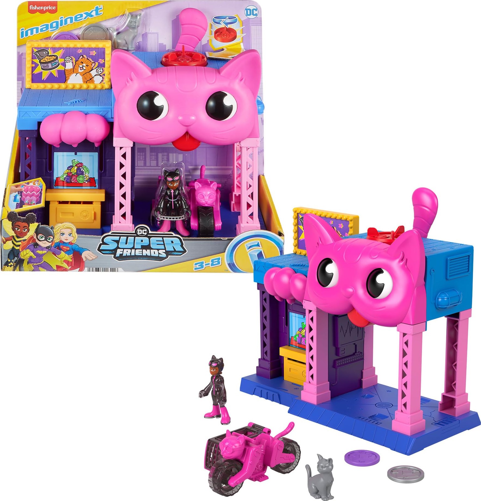 Fisher-Price Imaginext DC Super Friends Toy Catwoman Playhouse Playset with