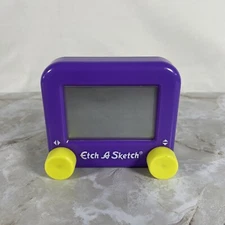 POCKET Etch A Sketch Mini Small Toy Purple Color 4 inch x 3 inch Works Great