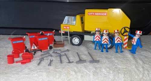 Playmobil 3470 Trash Garbage Truck & Accessories Vintage 1978
