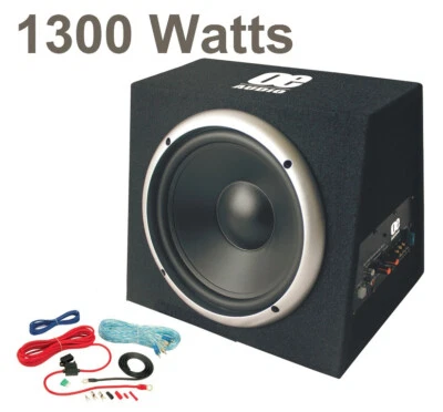 Caisson De Bass Pour Voiture 12" 1300W Avec Amplificateur Intégré Qualité Sonore - Photo 1/2