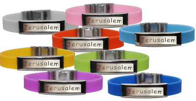 Jrususalem Kautschuk Elegant Jewish Classic Look Silikon Armband Wristband