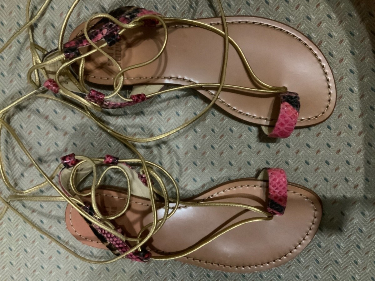 stuart weitzman rose gold sandals