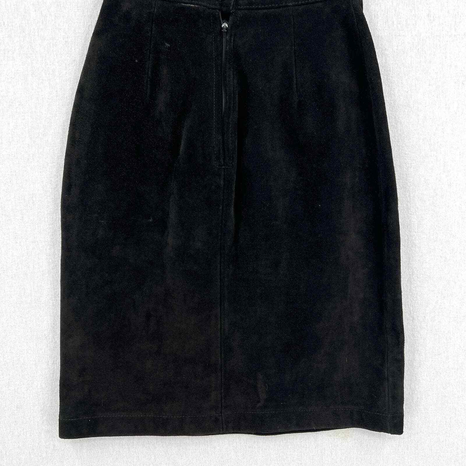 WILSON SUEDE AND LEATHER Vintage Skirt Womens 4 B… - image 4