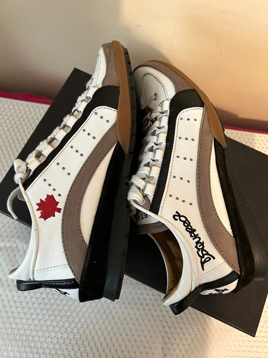 Dsquared2 Kick It 1964 Vitello Sport Bianco Men s White Leather