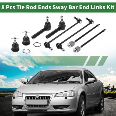 Tie Rods Inner And Outer Complete Kit Detroit Axle - Front 4pc Tie Rods For 2008-2010 Town & Country Dodge Grand Caravan 2009 2011 Vw Routan 4 Outer And Inner Tie Rod