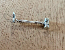 3D 7x24mm solid looks like Croquet Mallet or Judge Gavel Sterling Silver Charm