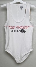 NCAA New Mexico Lobos Women's White Bodysuit Size L