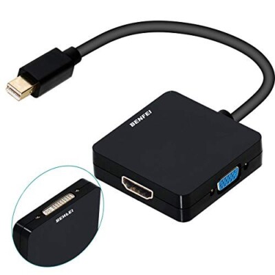 BENFEI 3 in 1, Mini DisplayPort auf HDMI VGA DVI Adapter