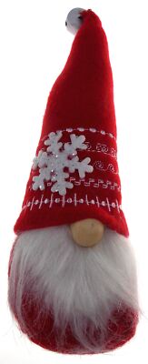 Meravic Gnome 9'' Red Hat Snowflake Holiday Decor Bell Beard Weighted Xmas Gift