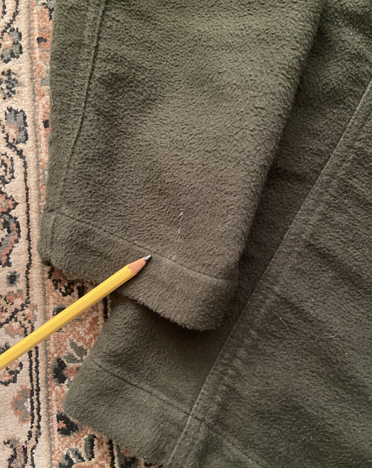 Universal Works Button Chore Jacket Coat Olive Gr… - image 10