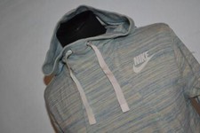 32736 Nike Hoodie Pullover Blue Cotton Blend Size Small Womens