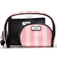 Genuine Victoria's Secret Make-up Bag Cosmetic Beauty Case Trio Striped Genuine Victoria's Secret Make-up Bag Cosmetic Beauty Case Trio Striped