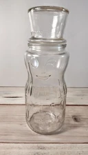 Vintage 1991 Mr. Peanut  75th Birthday Limited Edition Glass JAR w/Hat Lid 