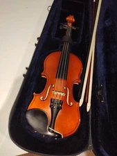 ADVANCED 4/4 SIZE VIOLIN, Helicore Strings + Despiau Bridge +Case +Bow +Rosin