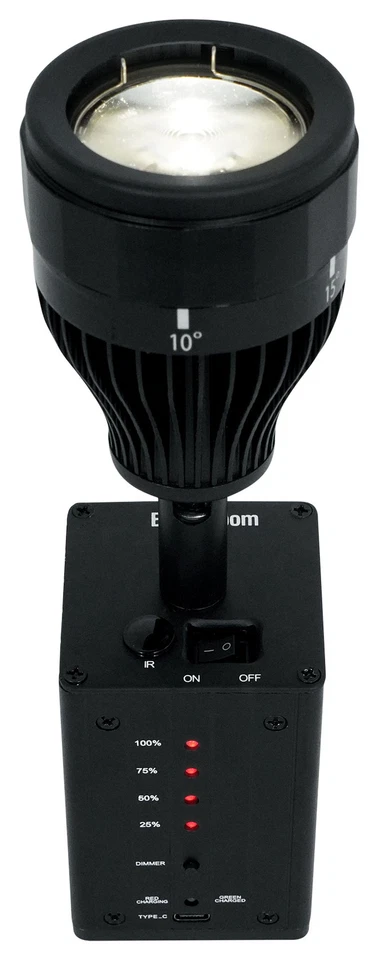 Chauvet DJ Ezpin Zoom Pack Pin Spot Kit w/ (4) Rechargeable Fixtures+Remote+Bag - Image 2 of 4