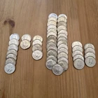 Lot- 49 Kennedy Silver Half Dollars 7x1964 90% Silver & 42x1965-1969 40% silver