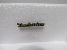 Genuine Technics Faceplate Badge/Logo Raised Gold on Black Lettering 30x5 mm