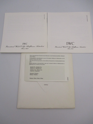 Rare IWC Watch & Chronograph Guarantee & Service Books + Open Guarantee Card - Afbeelding 2 van 6