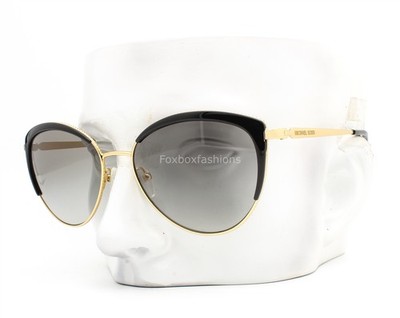 Michael Kors Key Biscayne Sunglasses MK 1046 110011 Polished Black Gold w/case