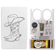 'Star Cowboy Boots & Hat' Mini Travel Sewing Kit (SE00037542)