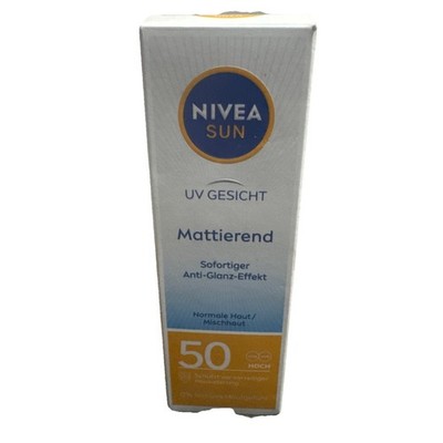 NIVEA SUN UV Gesicht mattierender Sonnenschutz LSF 50 NEU OVP  Tube 50 ml
