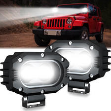 4 Led Work Light Bar Pods Spot Combo Fog Driving Kit Atv Offroad