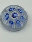 Vintage Murano Millefiori Discontinue Paper Weight Floral Handblown Art Glass 2"