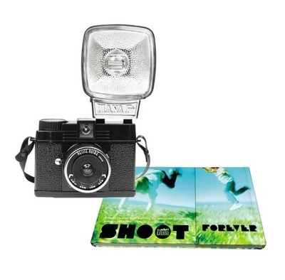 フィルムカメラ Diana Mini and Flash Petite Noire Lomography Diana F+ Mini Petite Noire 35mm Film Camera w/ Flash