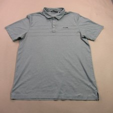 Travis Mathew Shirt Mens 2XL Short Sleeve Polo Lightweight Golf Blue Outdoors