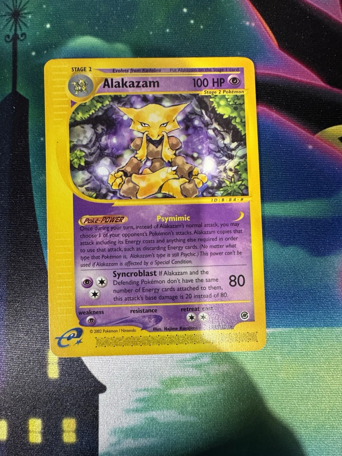 2002 Pokémon TCG Expedition Base Set Alakazam Non-Holo Rare Card 33/165