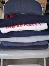 Lot Of 5 College Sweatshirt Crewneck Resellers Bundle Kansas CSUN Y2K VTG NCAA