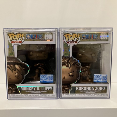 #ad Funko Pop Plus One Piece Bronze Luffy #1900 amp; Zoro #1901 Damaged Bundle w Sort $160.00