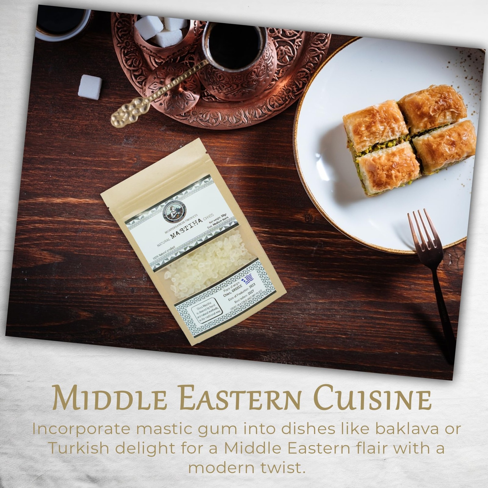 Organic Mastiha Chios 50G – 100 Natural Greek Mastic Gum, Gluten-Free  Sugar-...