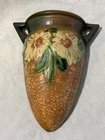 Roseville Art Pottery Dahlrose Wall Pocket  Vase 8 1/8”,  1928 Antique, Lovely!