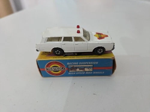 Vintage Lesney Matchbox Superfast No 55 Mercury Estate Police Car With Box