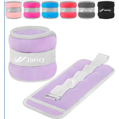 JORICY Light Purple Weight Ankle Weights 1 lb each (2 LB Pair) Adjustable Straps