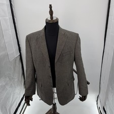 Haggar 40R Gray Blazer 3 Button 100 Lambswool Sport Coat Men