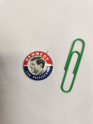Vtg 1960 JFK John F. Kennedy for President 1'' Presidential Campaign Pin Original