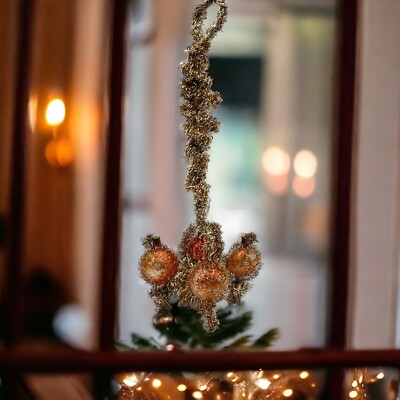 Antique German Victorian Mercury Blown Glass Wire Tinsel Christmas ...