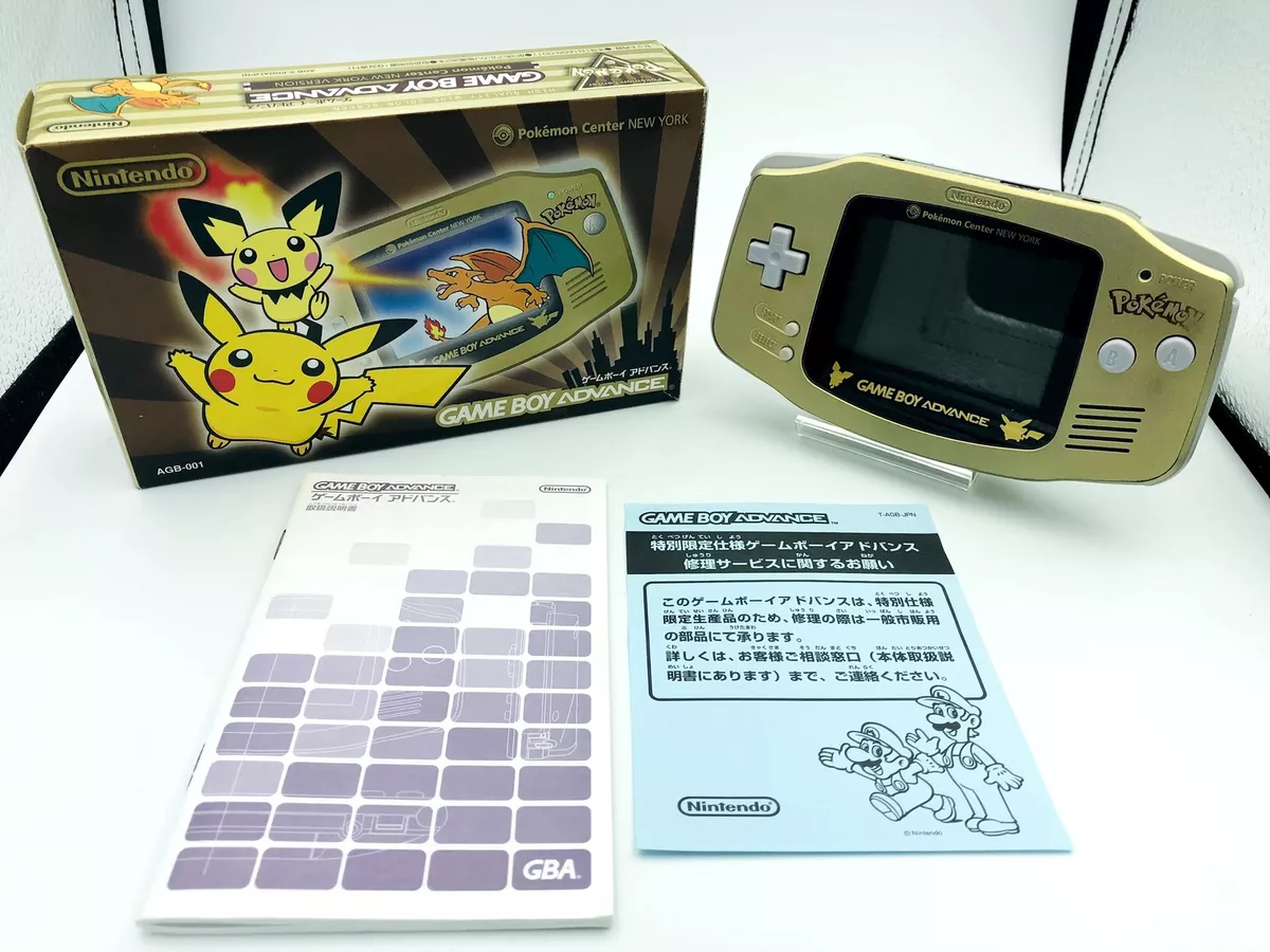 Pokémon Center New York Limited Edition Gold Game Boy Advance COMPLETE  authentic